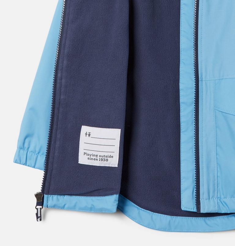 Rainy Trails mit Fleece gef&uuml;tterte wasserdichte Jacke &ndash; f&uuml;r Kleinkinder M&auml;dchen, Color: Vista Blue, Vista Blue Slub, image 3