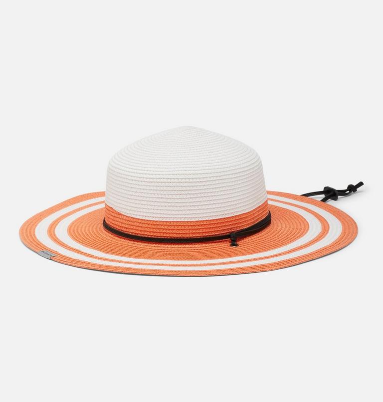 Women's Global Adventure Packable Hat II, Color: White, Peach, image 2