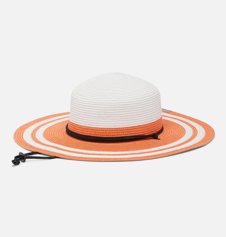 Women's Global Adventure Packable Hat II, Color: White, Peach, image 1
