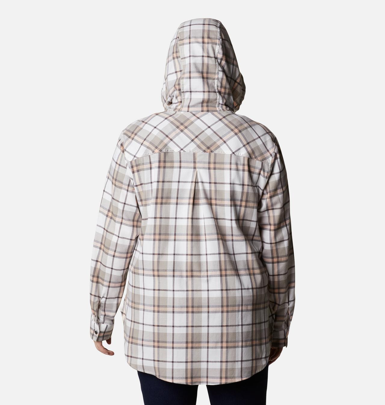 Women's Anytime™ Stretch Hooded Long Sleeve Shirt - Plus Size 2