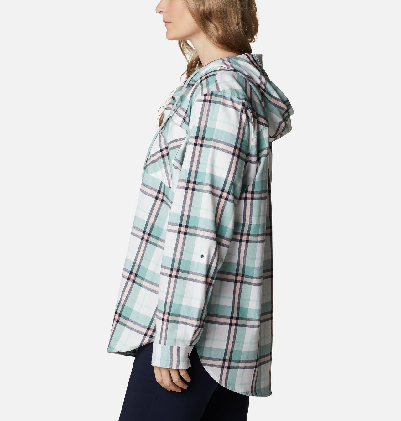 Women's Anytime™ Stretch Hooded Long Sleeve Shirt - Plus Size 3