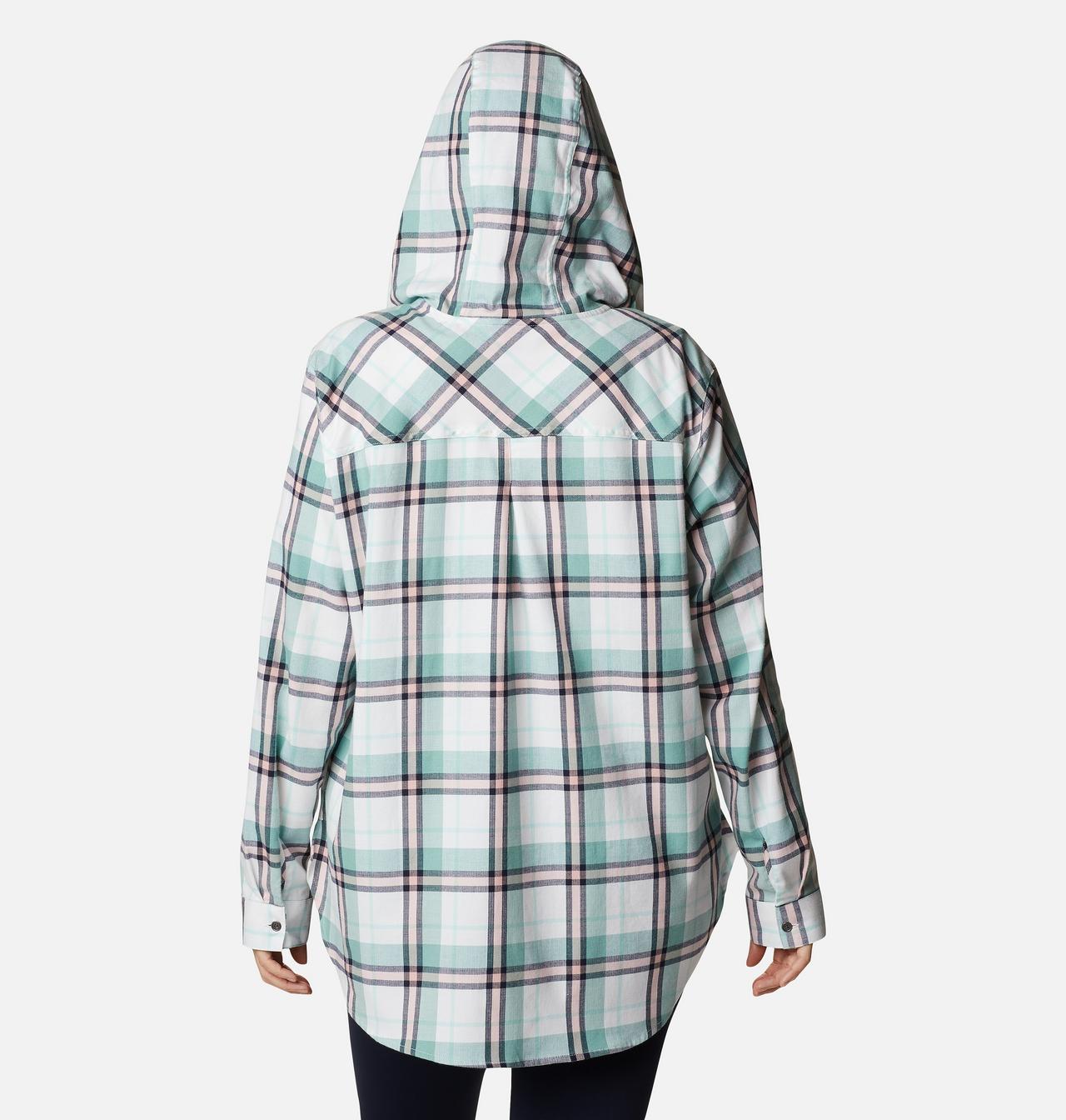 Women's Anytime™ Stretch Hooded Long Sleeve Shirt - Plus Size 2