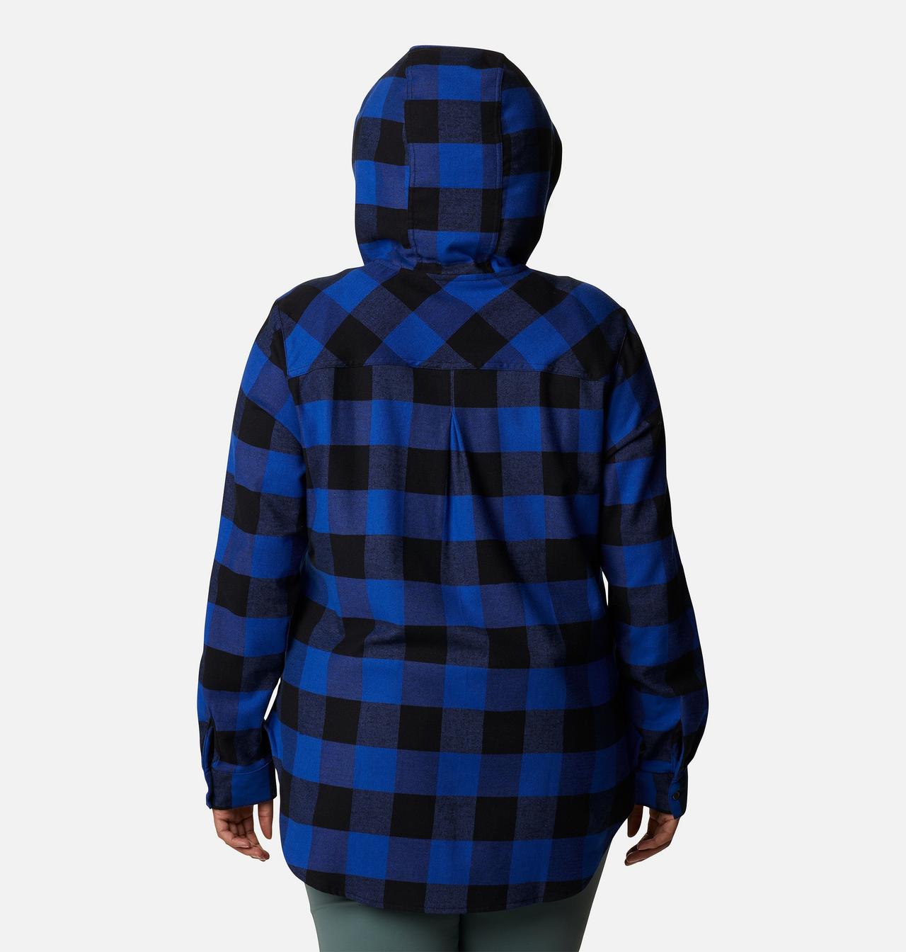 Women's Anytime™ Stretch Hooded Long Sleeve Shirt - Plus Size 2