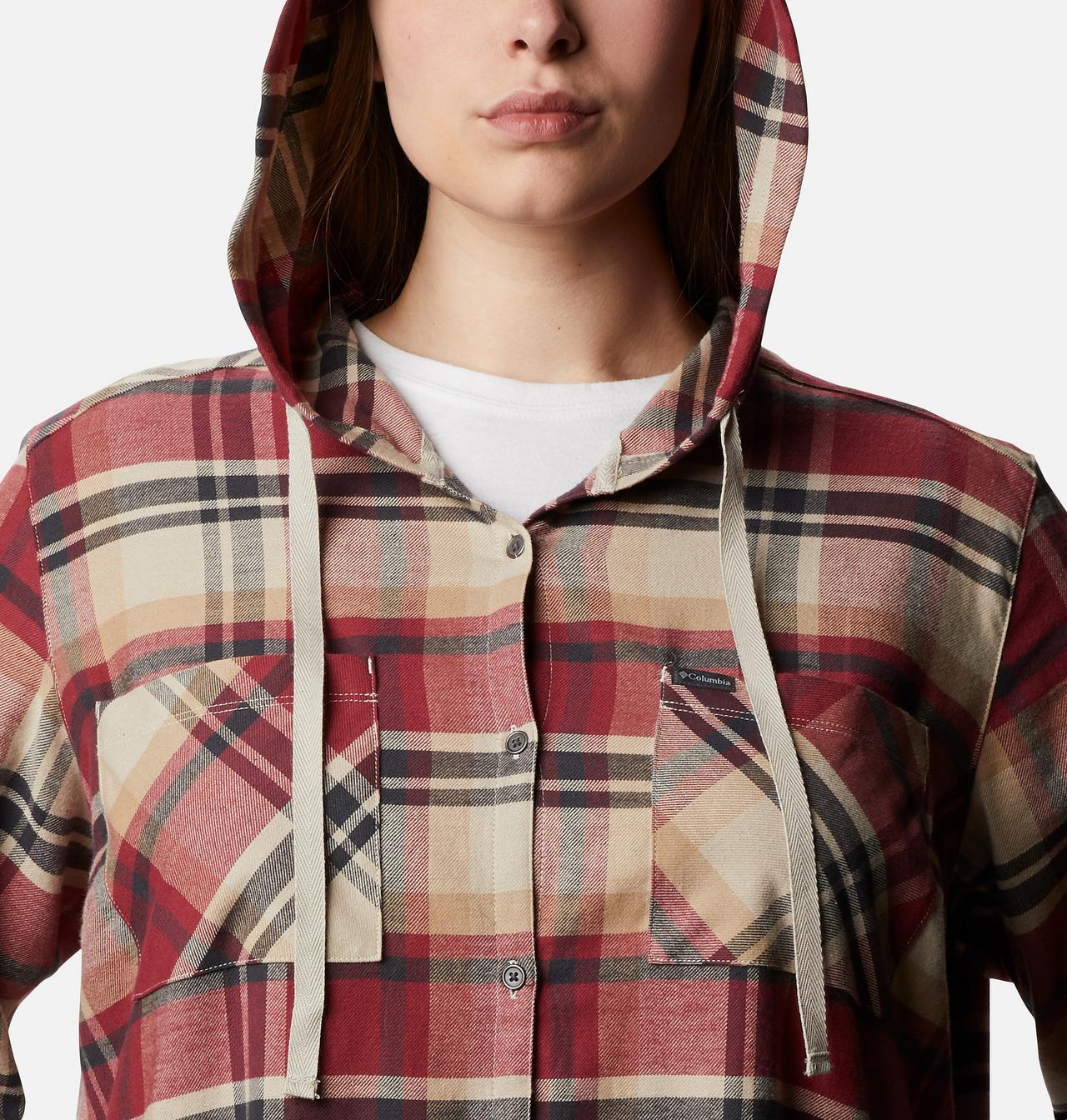 Women's Anytime™ Stretch Hooded Long Sleeve Shirt - Plus Size 4