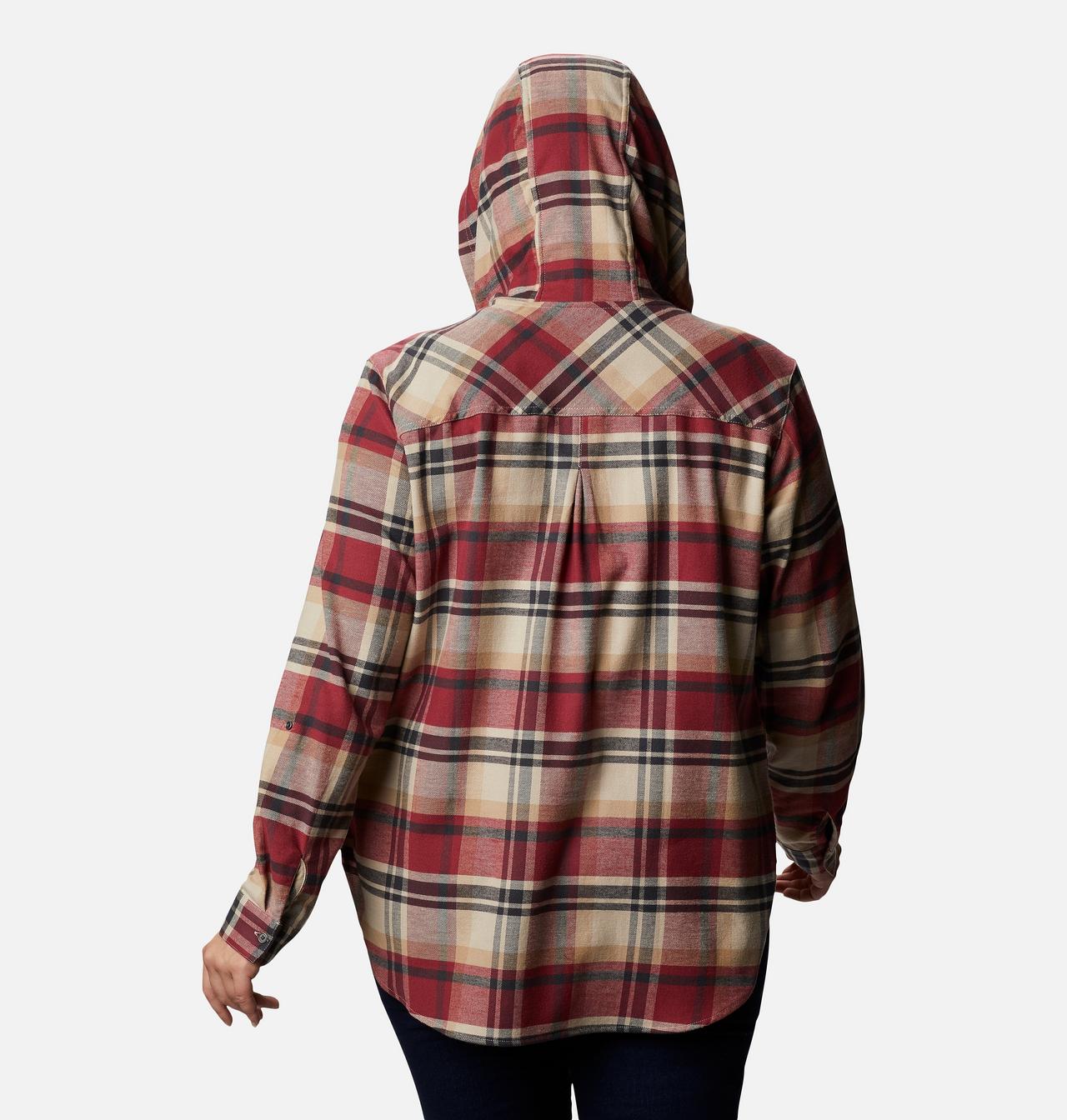 Women's Anytime™ Stretch Hooded Long Sleeve Shirt - Plus Size 2