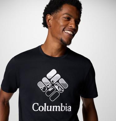 Men's Rapid Ridge Graphic Tee, Color: Black, Heavenly Stacked Gem, image 12