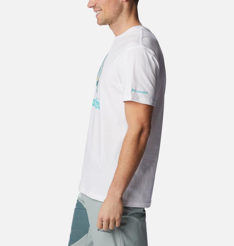 Men's Rapid Ridge Graphic T-Shirt, Color: White, CSC Stacked Floral Graphic, image 3