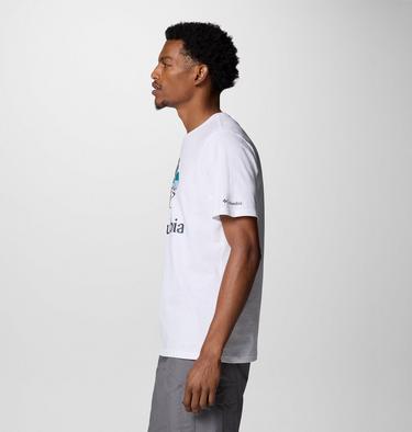 Men's Rapid Ridge Graphic Tee, Color: White, Heavenly Stacked Gem, image 7