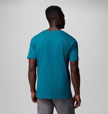 Men's Rapid Ridge Graphic Tee, Color: River Blue, Heavenly Stacked Gem, image 19