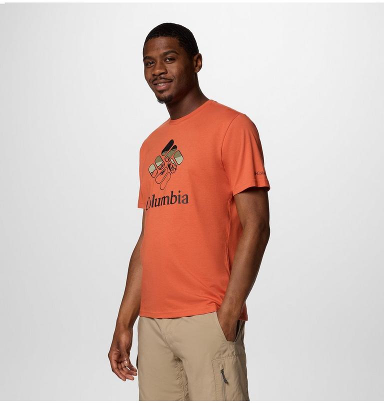 Camiseta Rapid Ridge para hombre, Color: Tuscan, Heavenly Stacked Gem, image 3
