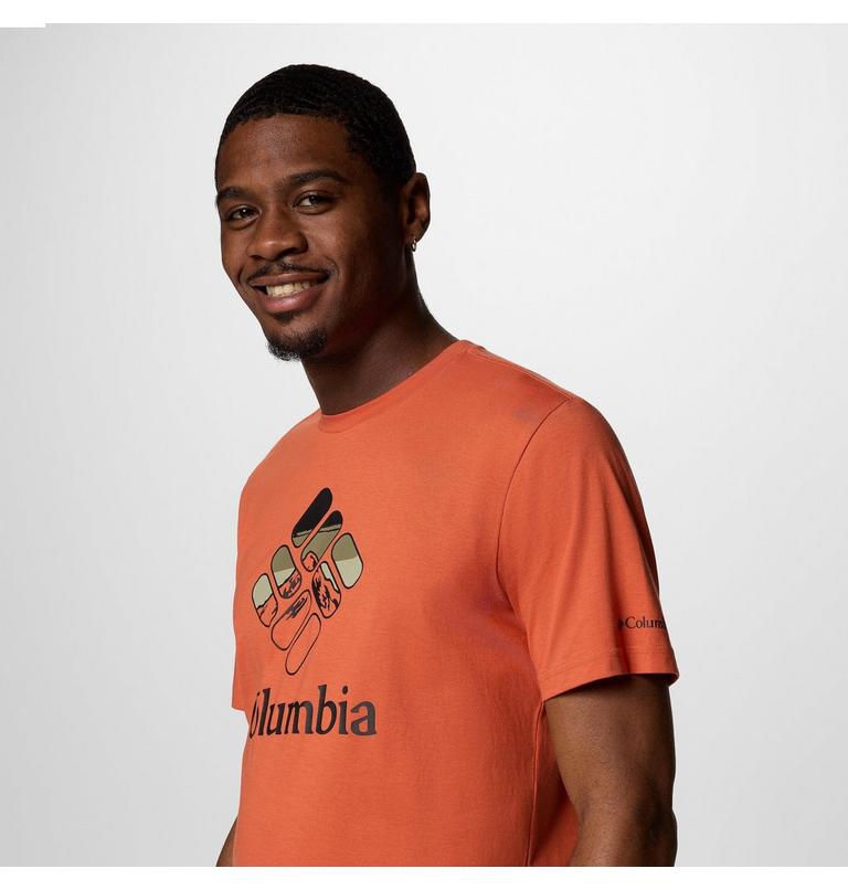Camiseta Rapid Ridge para hombre, Color: Tuscan, Heavenly Stacked Gem, image 4