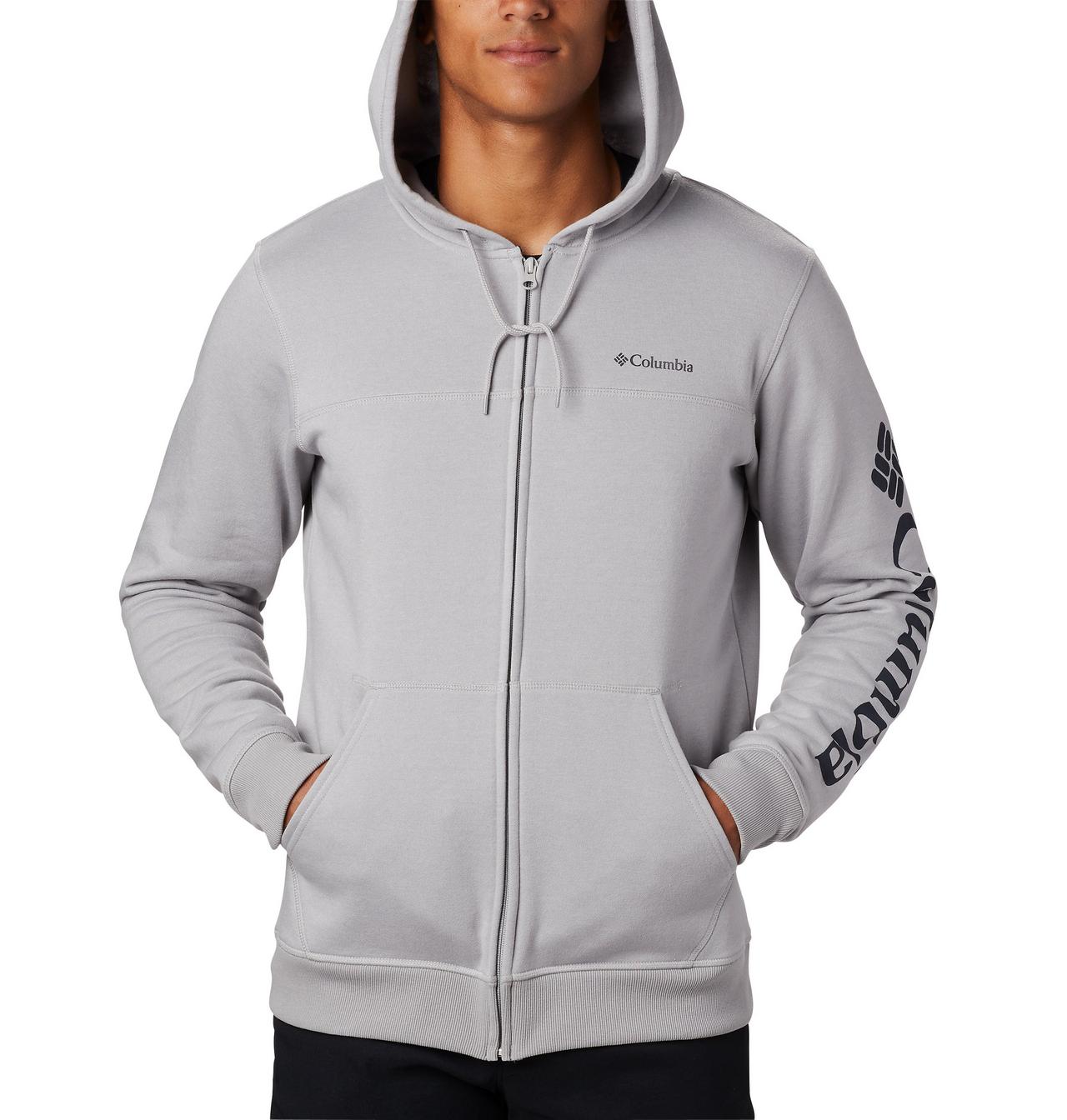 Chandail à capuchon en laine polaire avec fermeture éclair Columbia™ Logo pour homme 3