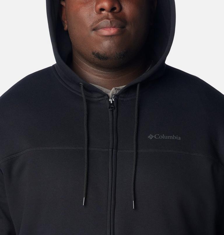 Men’s Logo Full Zip Fleece Hoodie - Extended Size, Color: Black, Branded Shadow Sleeve Logo, image 4