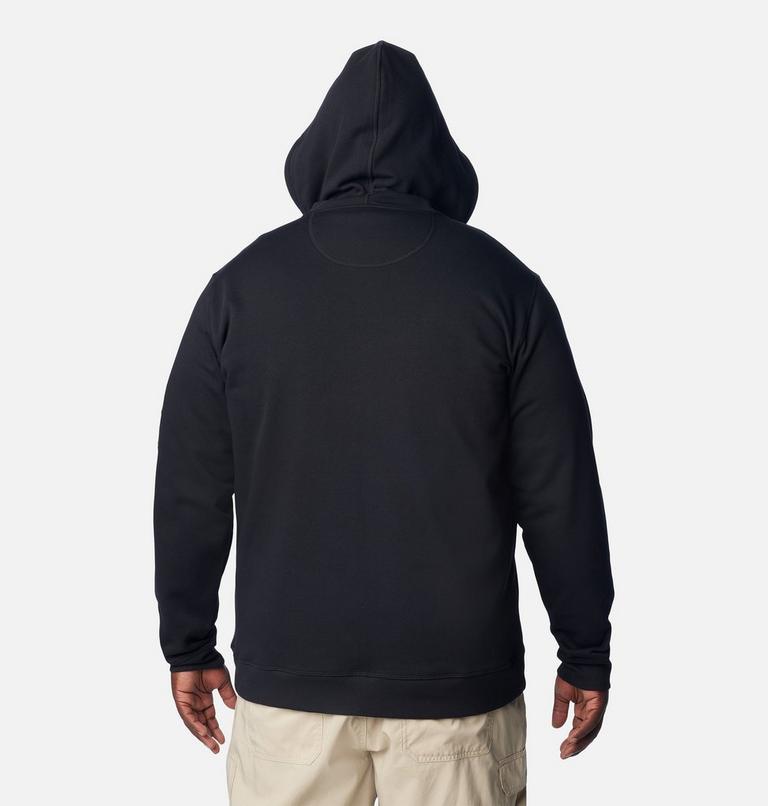 Men’s Logo Full Zip Fleece Hoodie - Extended Size, Color: Black, Branded Shadow Sleeve Logo, image 2