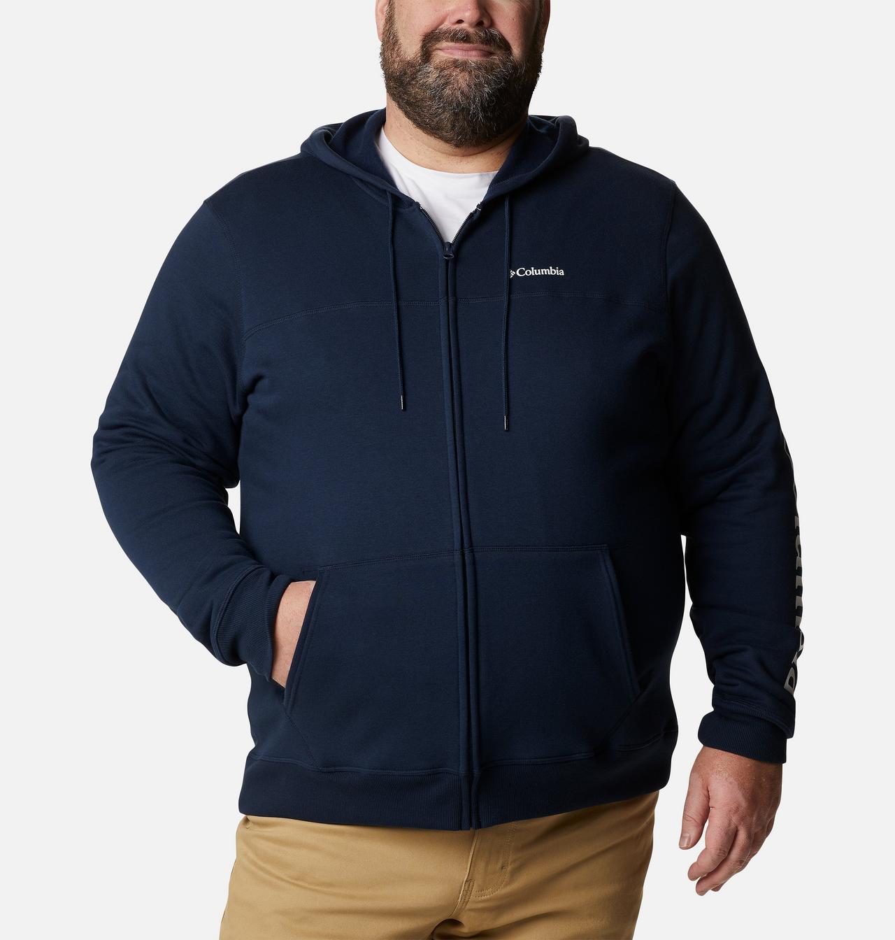 Men's Columbia™ Logo Full Zip Fleece Hoodie - Big 1