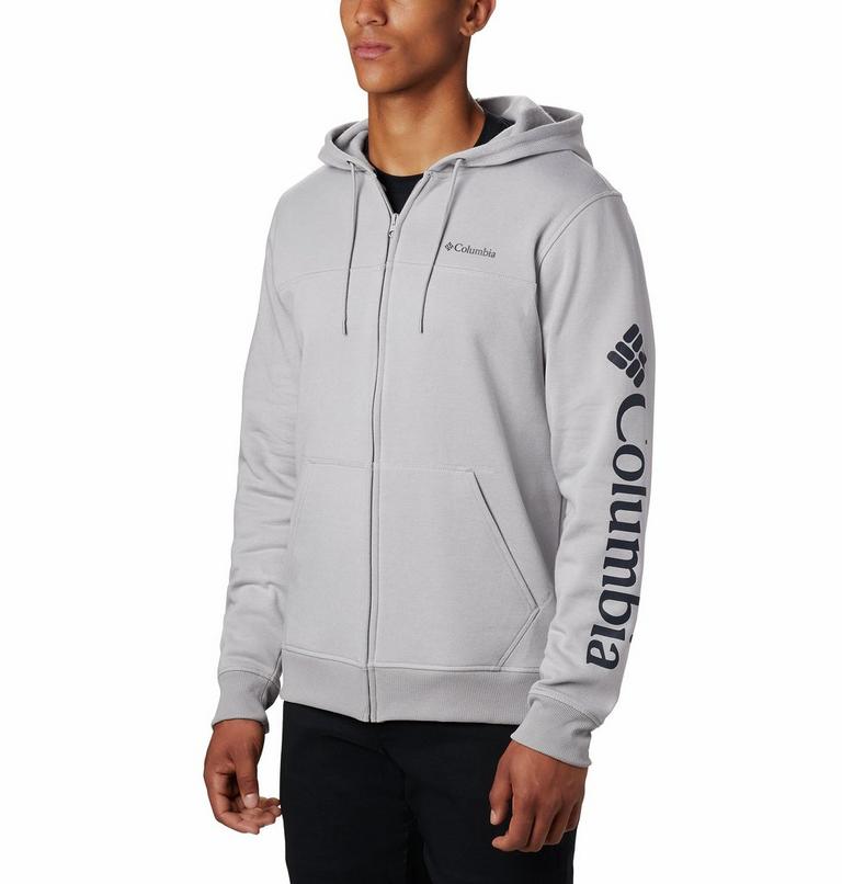 M Columbia Logo Fleece FZ | 039 | XXL, Color: Columbia Grey Heather, Collegiate Navy, image 1