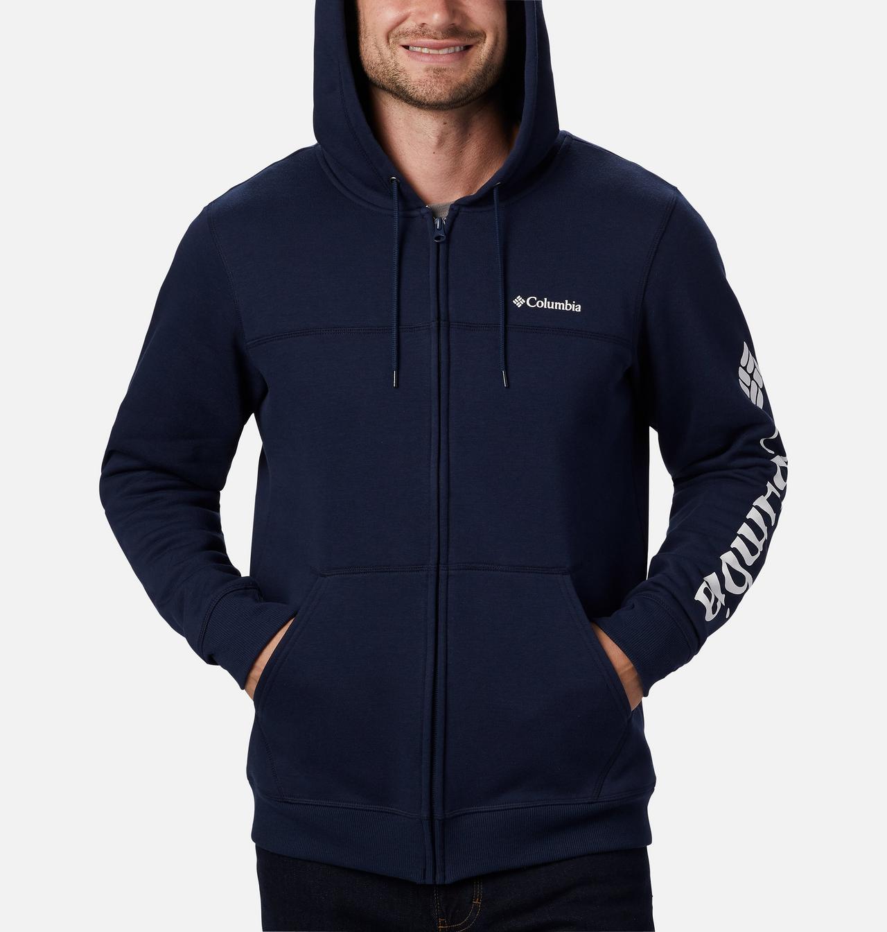 Men's Columbia™ Logo Full Zip Fleece Hoodie - Tall 4