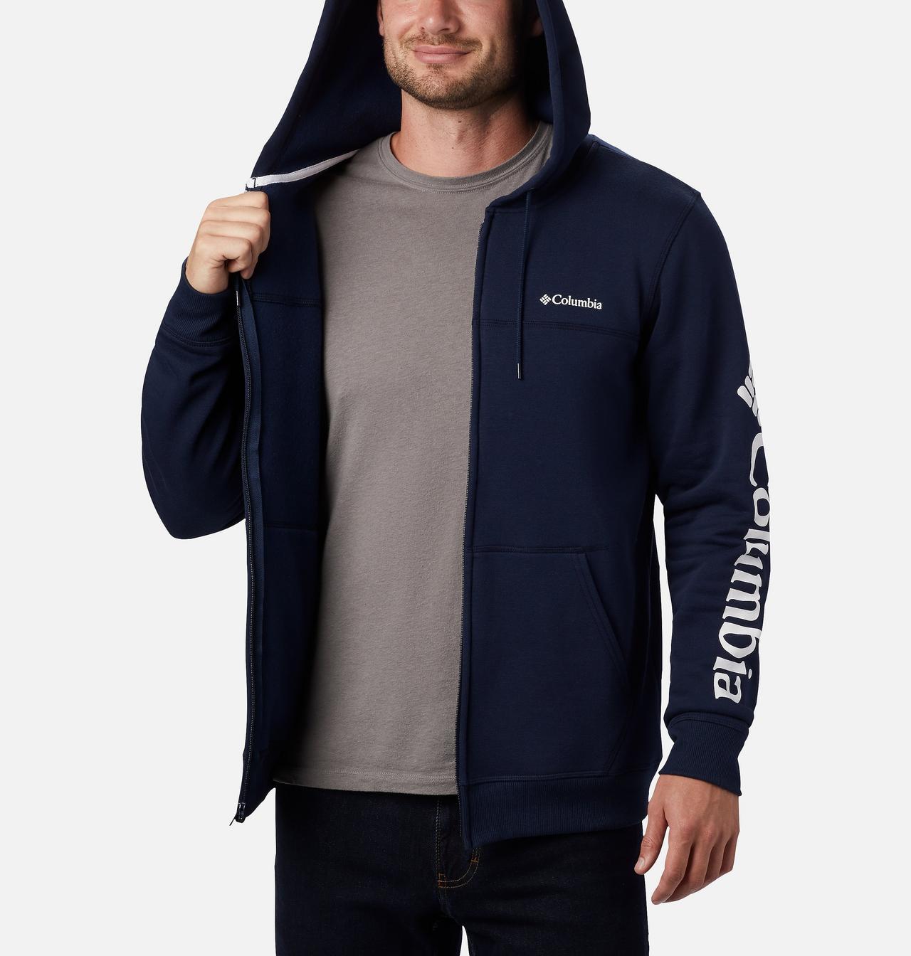 Men's Columbia™ Logo Full Zip Fleece Hoodie - Tall 5