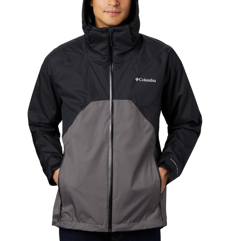 Men's Rain Scape Jacket, Color: Black, City Grey, image 4