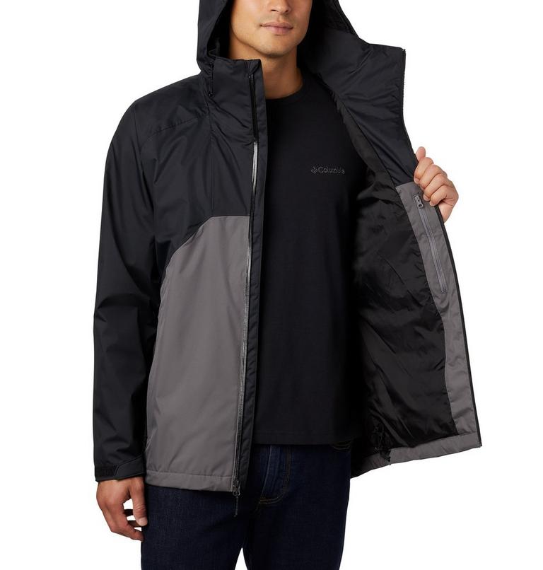 Men's Rain Scape Jacket, Color: Black, City Grey, image 5