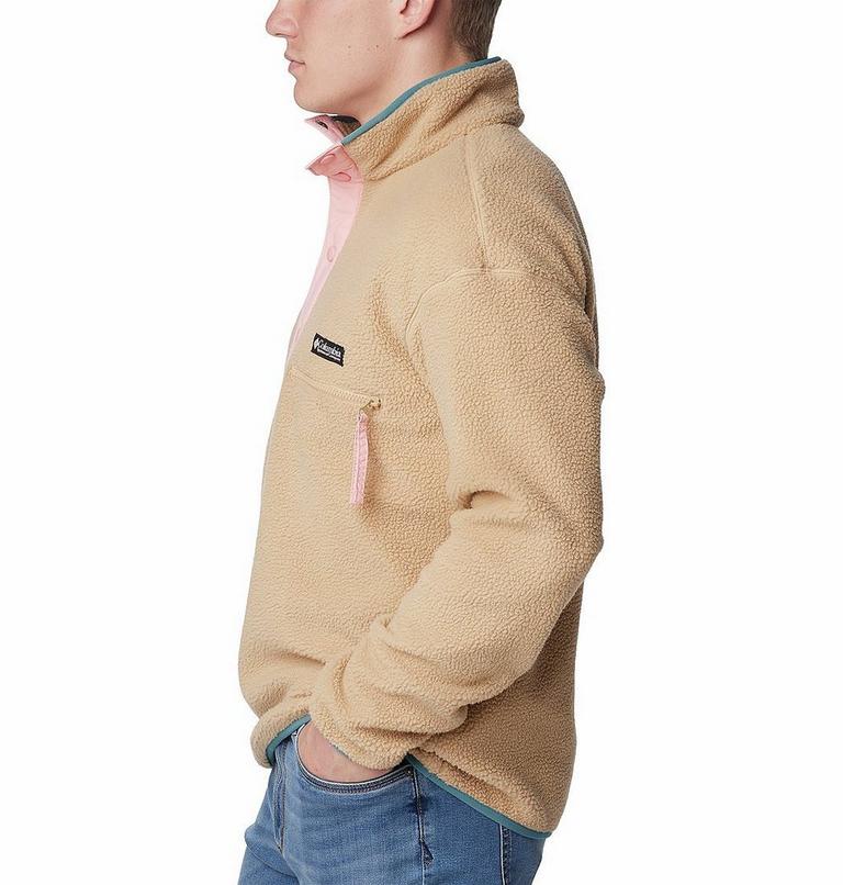 Men's Helvetia Streetwear Fleece, Color: Canoe, Salmon Rose, Cloudburst, image 3