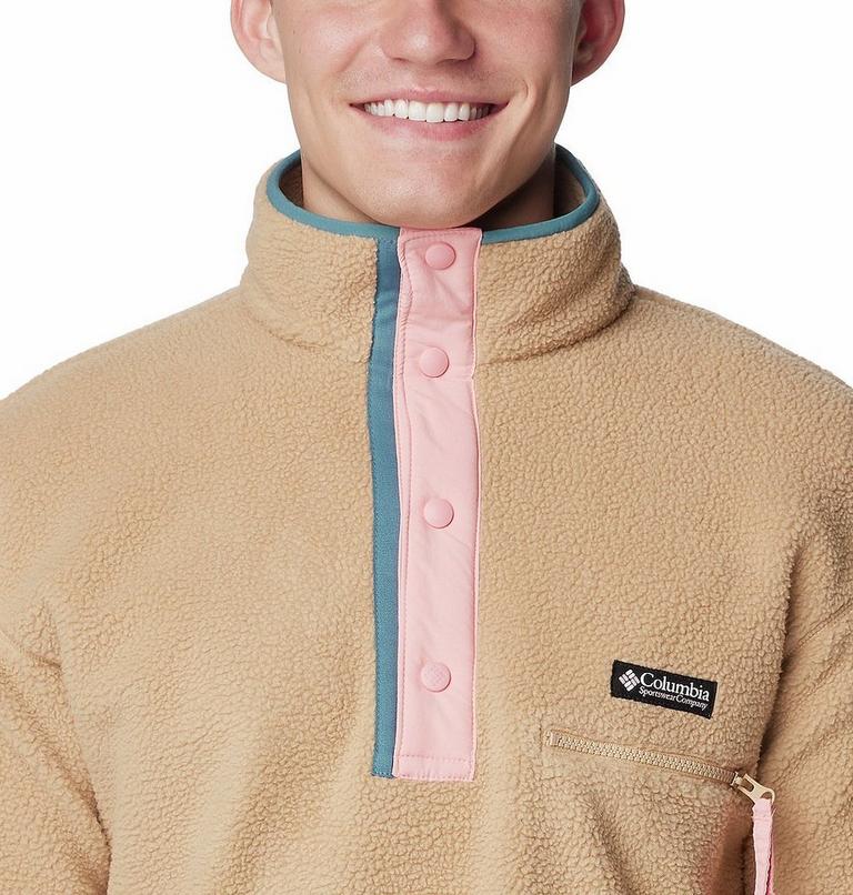 Men's Helvetia Streetwear Fleece, Color: Canoe, Salmon Rose, Cloudburst, image 4