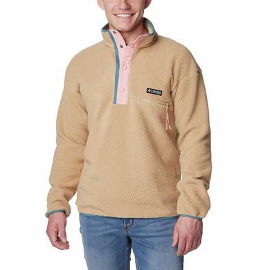 Men's Helvetia Streetwear Fleece, Color: Canoe, Salmon Rose, Cloudburst, image 1