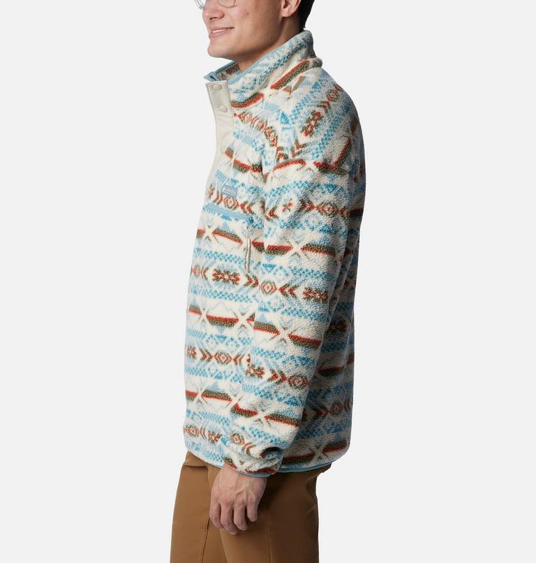Helvetia Half Snap Fleece | 461 | XXL, Color: Stone Blue Checkered Peaks Multi, image 3