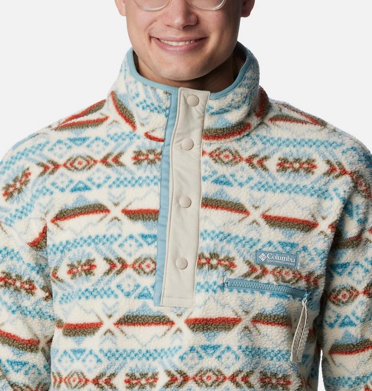 Helvetia Half Snap Fleece | 461 | XXL, Color: Stone Blue Checkered Peaks Multi, image 4