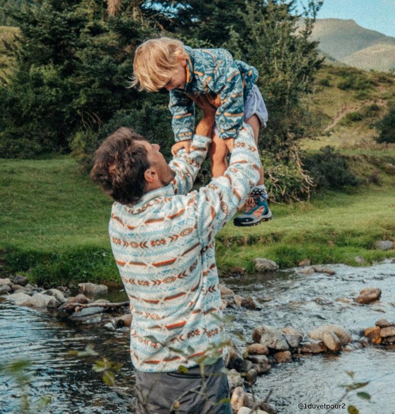 Helvetia Half Snap Fleece | 461 | XXL, Color: Stone Blue Checkered Peaks Multi, image 7