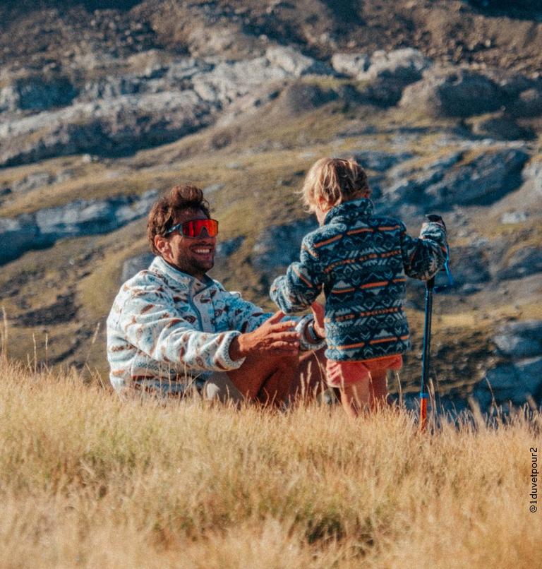 Helvetia Half Snap Fleece | 461 | XXL, Color: Stone Blue Checkered Peaks Multi, image 8