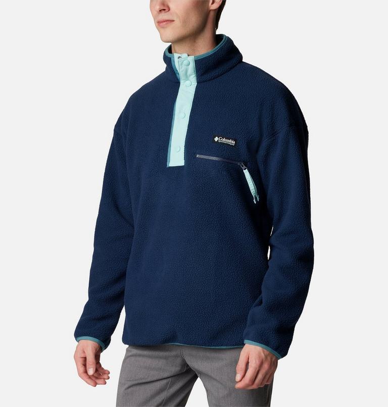 Men's Helvetia Streetwear Fleece, Color: Collegiate Navy, Spray, Cloudburst, image 5
