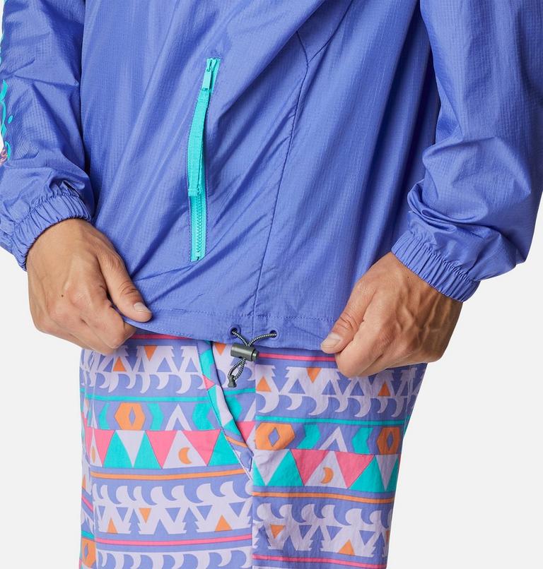 Men's Riptide Anorak, Color: Purple Lotus, Bright Aqua, Desert Orange, image 5