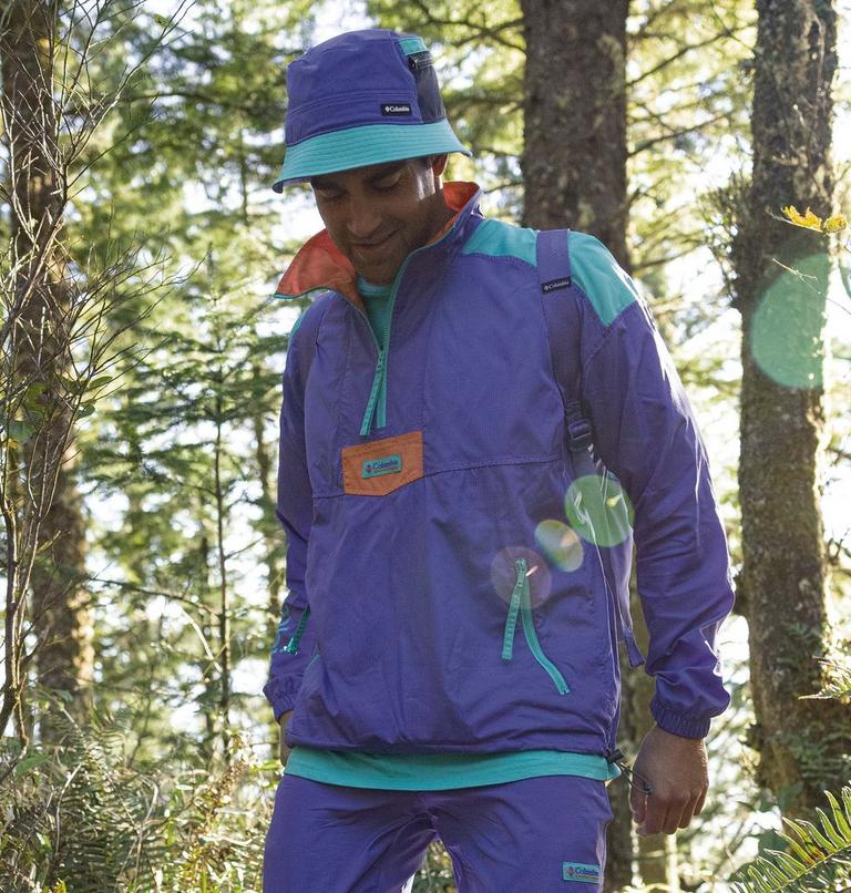 Men's Riptide Anorak, Color: Purple Lotus, Bright Aqua, Desert Orange, image 7