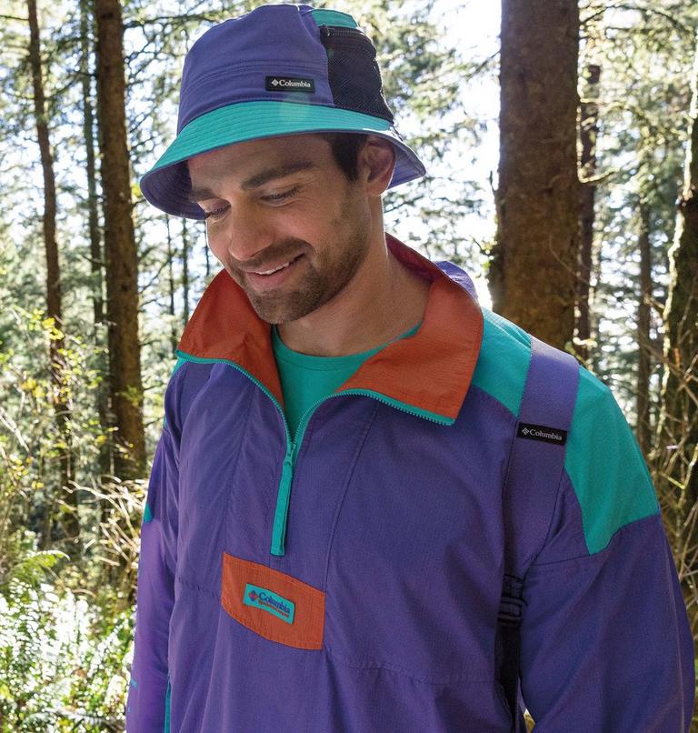 Men's Riptide Anorak, Color: Purple Lotus, Bright Aqua, Desert Orange, image 8