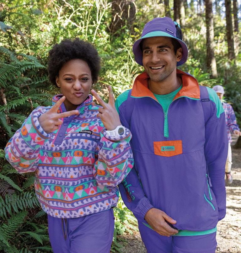 Men's Riptide Anorak, Color: Purple Lotus, Bright Aqua, Desert Orange, image 9