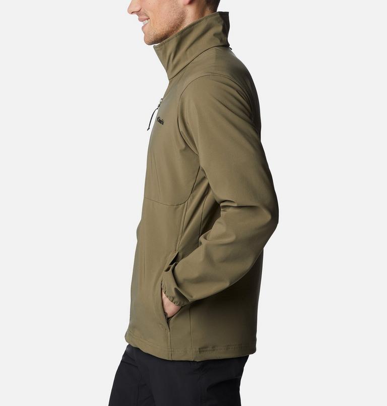 Men's Heather Canyon Hoodless Jacket, Color: Stone Green, image 3