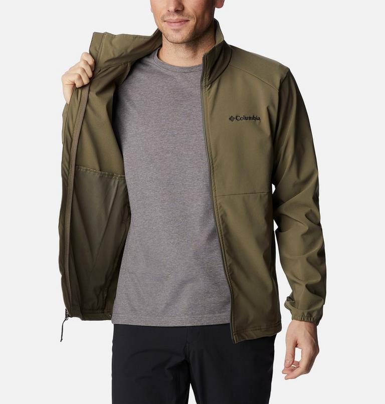 Men's Heather Canyon Hoodless Jacket, Color: Stone Green, image 5