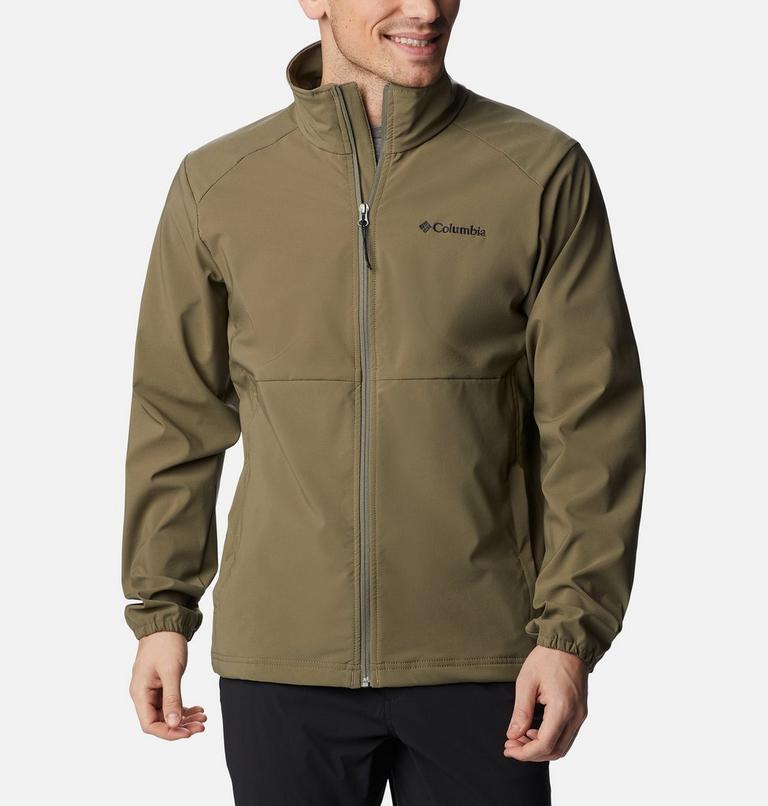 Men's Heather Canyon Hoodless Jacket, Color: Stone Green, image 1