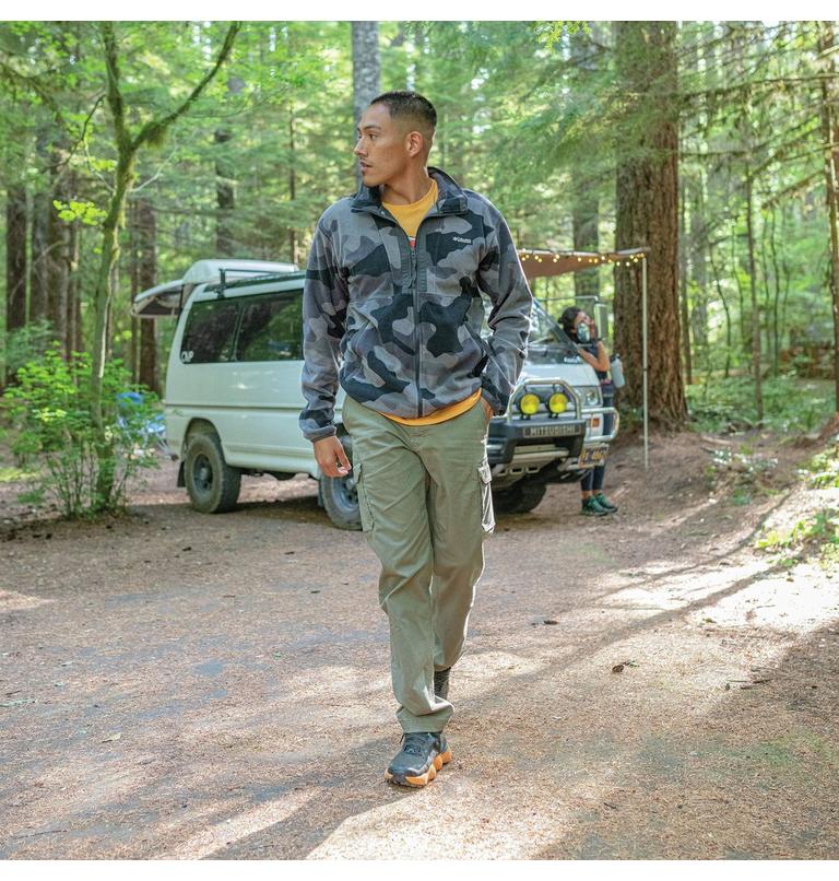 Men's Back Bowl Fleece Lightweight, Color: Black Mod Camo, Shark, image 9