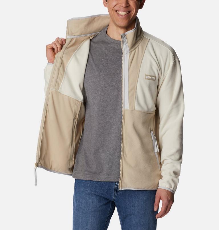 Men's Back Bowl Fleece Lightweight, Color: Chalk, Ancient Fossil, Nimbus Grey, image 5