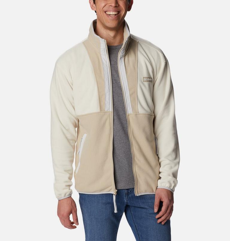 Men's Back Bowl Fleece Lightweight, Color: Chalk, Ancient Fossil, Nimbus Grey, image 6