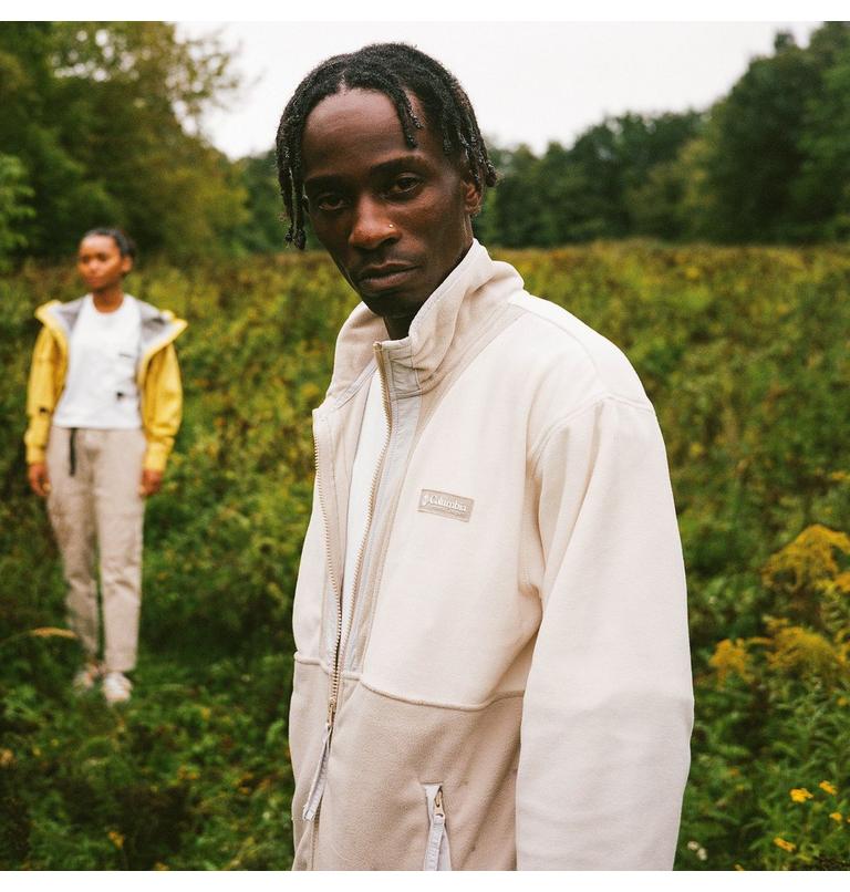 Men's Back Bowl Fleece Lightweight, Color: Chalk, Ancient Fossil, Nimbus Grey, image 10