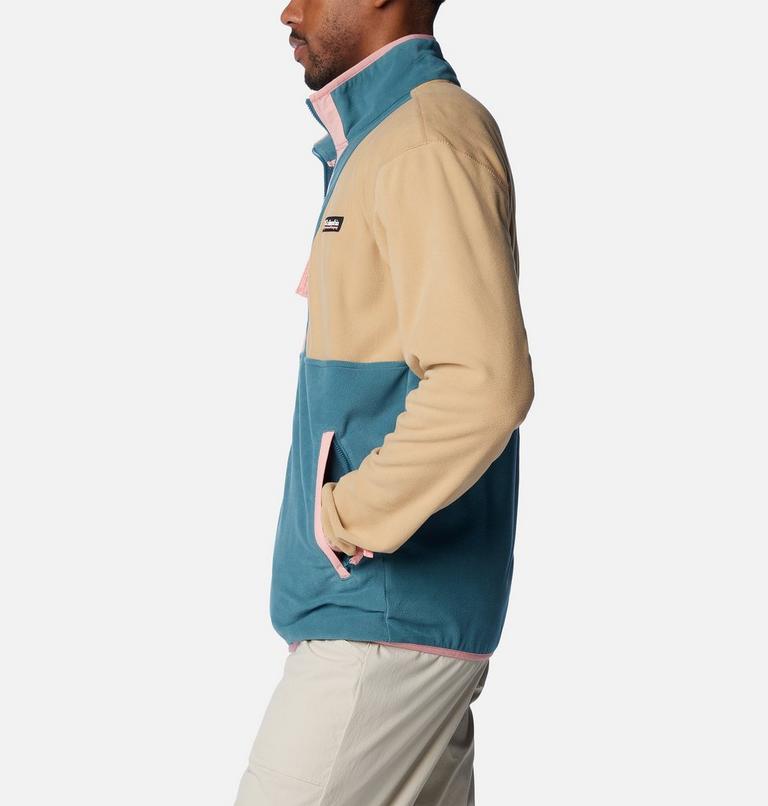 Men's Back Bowl Fleece Lightweight, Color: Canoe, Cloudburst, Salmon Rose, image 3