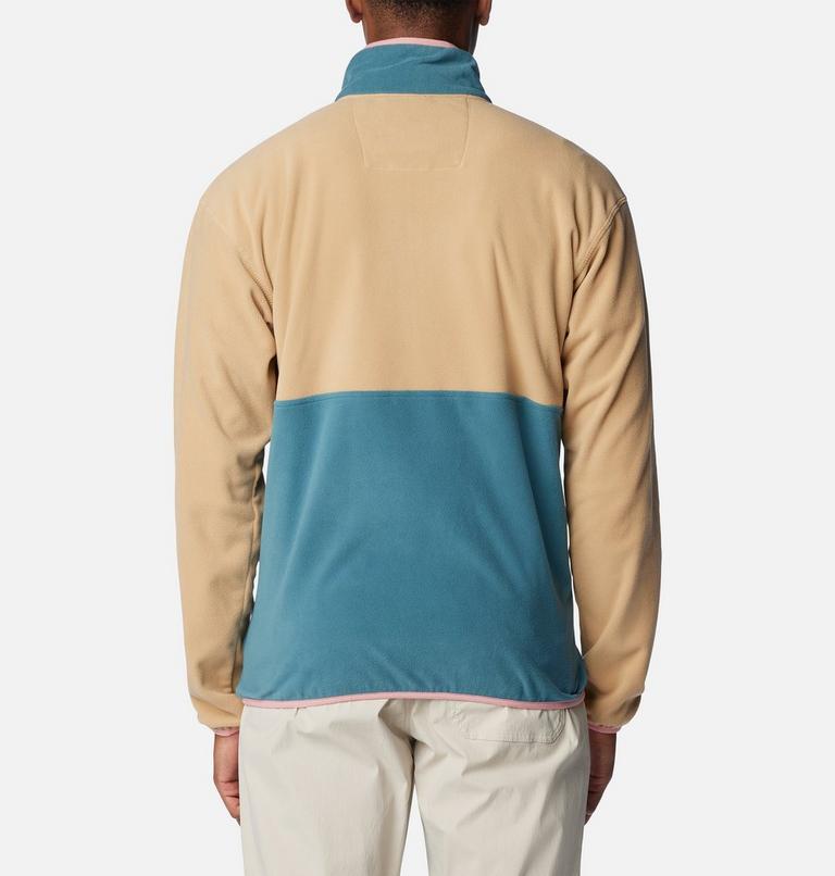 Men's Back Bowl Fleece Lightweight, Color: Canoe, Cloudburst, Salmon Rose, image 2
