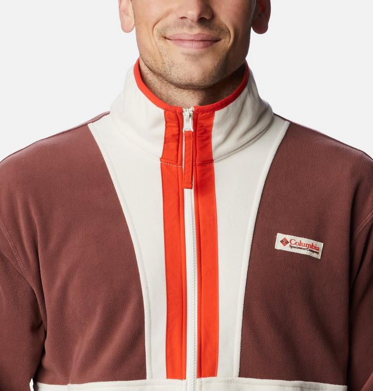 Men's Back Bowl Fleece Lightweight, Color: Light Raisin, Chalk, Spicy, image 4