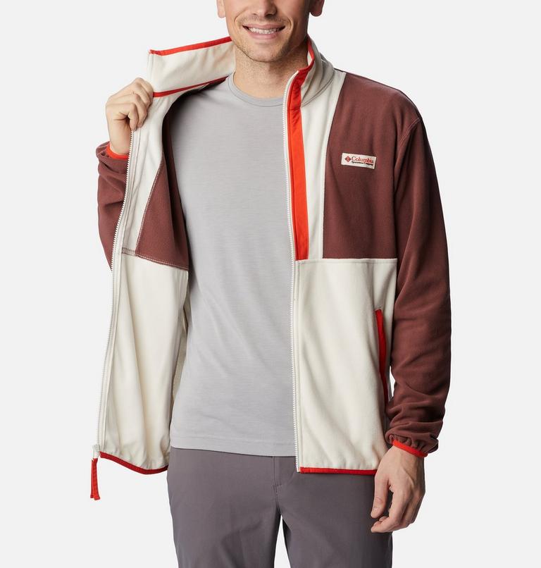 Men's Back Bowl Fleece Lightweight, Color: Light Raisin, Chalk, Spicy, image 5