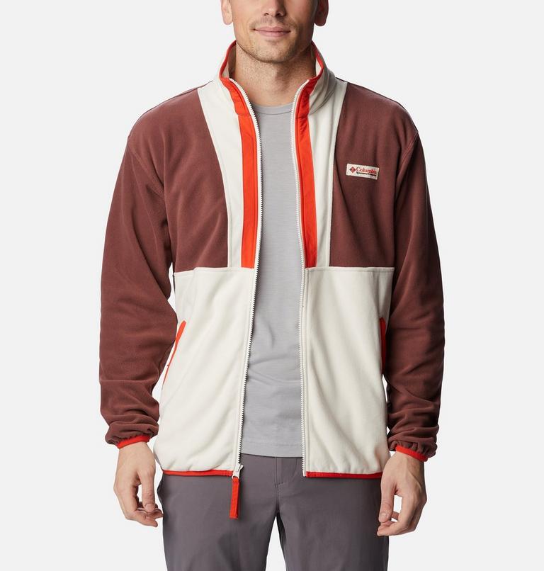 Men's Back Bowl Fleece Lightweight, Color: Light Raisin, Chalk, Spicy, image 6