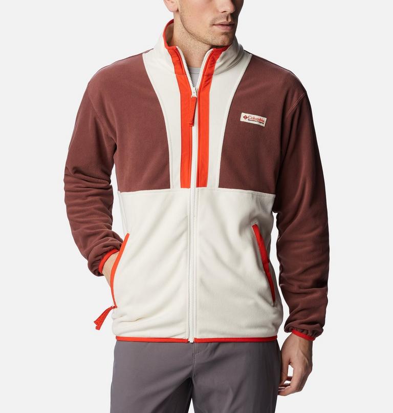 Men's Back Bowl Fleece Lightweight, Color: Light Raisin, Chalk, Spicy, image 1