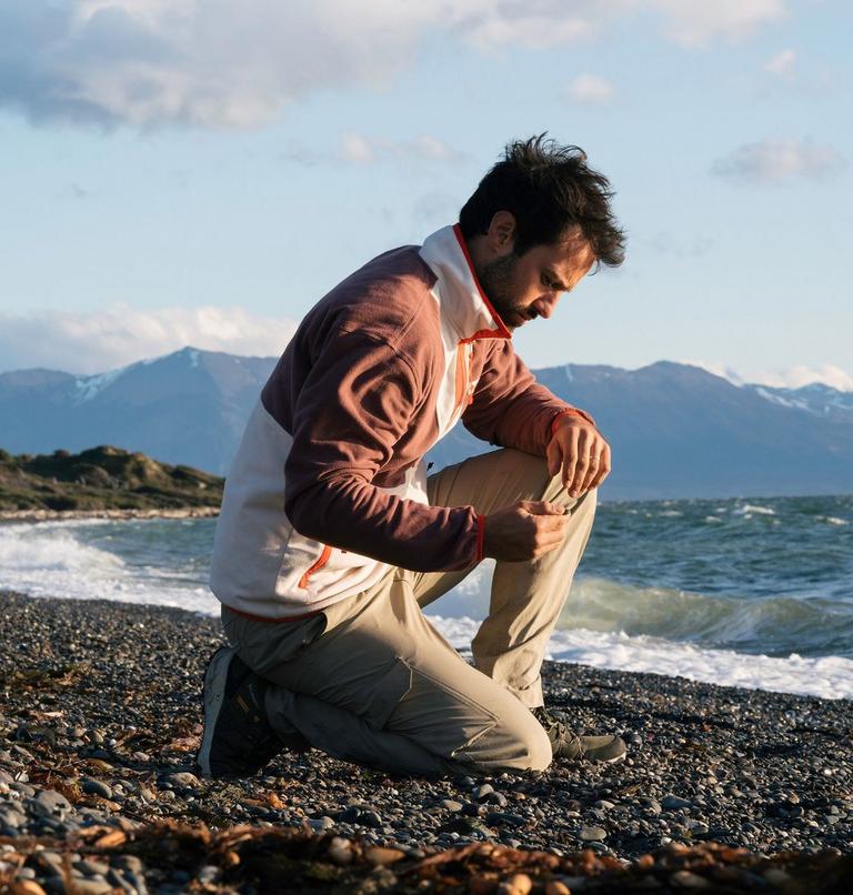 Men's Back Bowl Fleece Lightweight, Color: Light Raisin, Chalk, Spicy, image 8